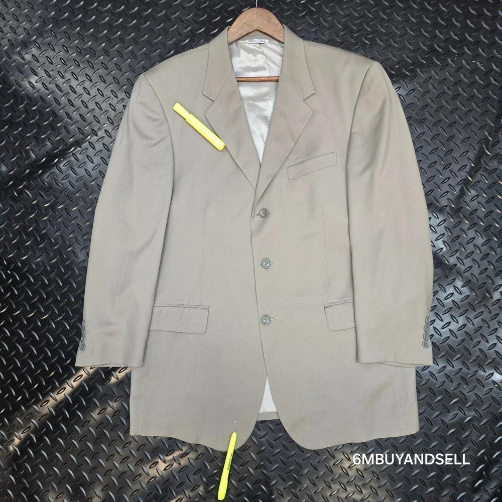 Cesarani Mens 44R Giannetti Piero Super 110s Wool Blazer Made in Italy Tan